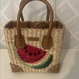 Michael Kors Medium Woven Messenger with leather
